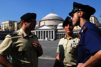 Esercito a Napoli strade sicure (Agf)&nbsp;