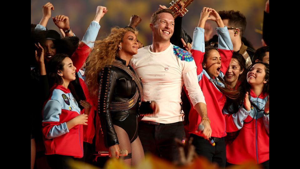 &nbsp;Beyonce e Chris Martin (Coldplay) (Afp)