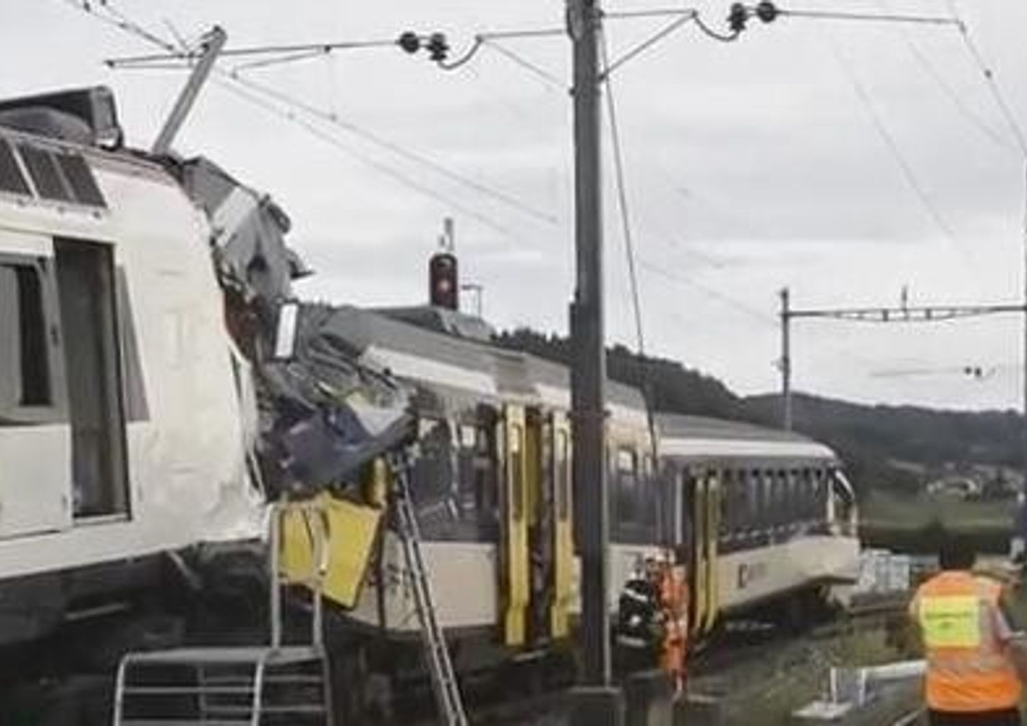 scrontro tra treni in Baviera (foto da youtube)&nbsp;