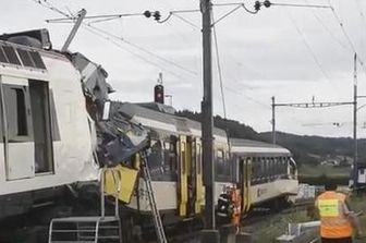 scrontro tra treni in Baviera (foto da youtube)&nbsp;