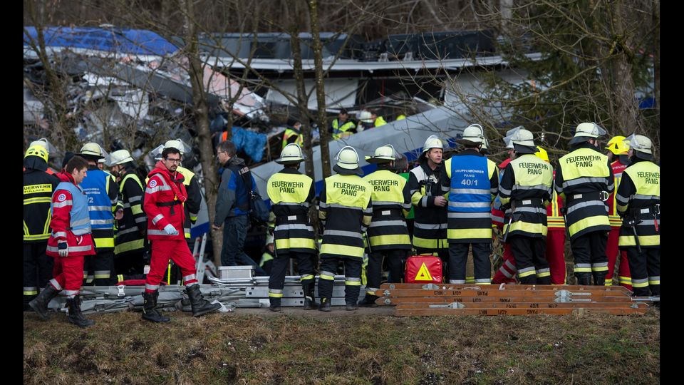 &nbsp; Baviera: lo scontro dei treni a Bad Aibling, sulla linea tra Rosenheim e Holzkirchen&nbsp;(fonte: &nbsp;afp)