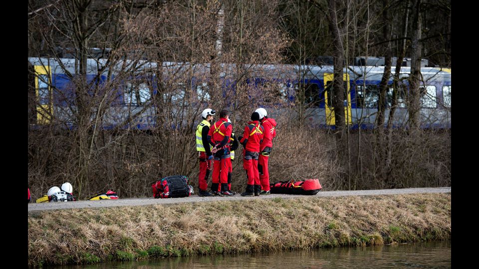 &nbsp; Baviera: lo scontro dei treni a Bad Aibling, sulla linea tra Rosenheim e Holzkirchen&nbsp;(fonte: &nbsp;afp)