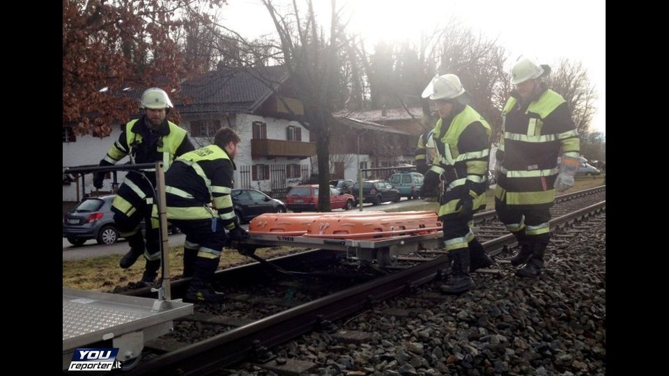 &nbsp; Baviera: lo scontro dei treni a Bad Aibling, sulla linea tra Rosenheim e Holzkirchen&nbsp;(fonte: Youreporter)