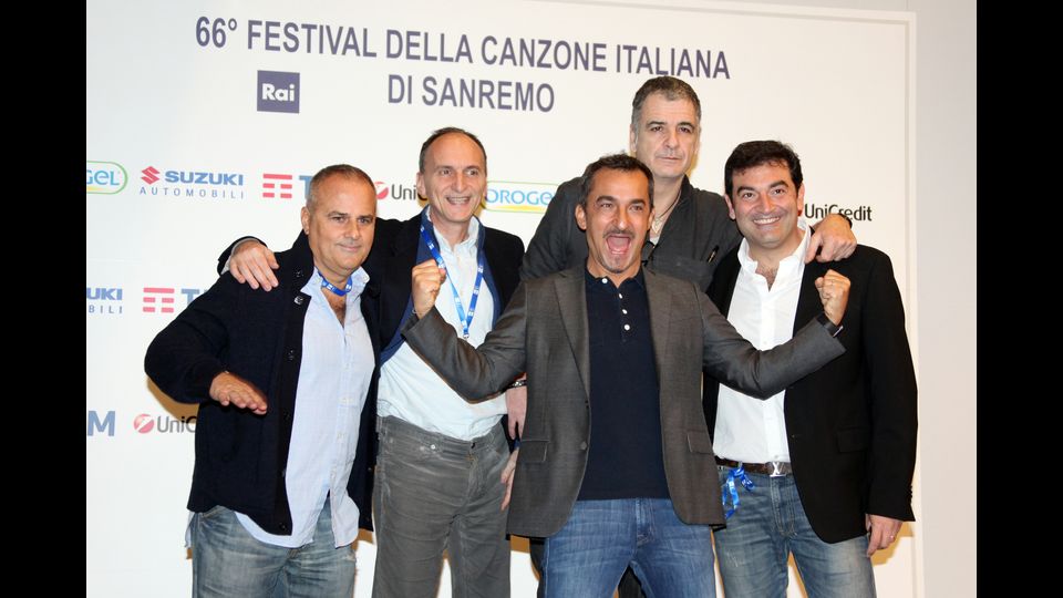 Sanremo 2016 - Gialappas Band, Nicola Savino e Max Giusti (ravaglifoto)