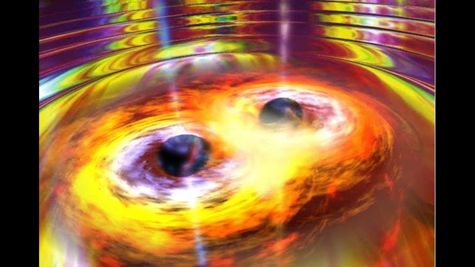 &nbsp; Fisica: le immagini artistiche delle onde gravitazionali, studiate nell'esperimento Virgo&nbsp;(foto dal sito public.virgo-gw.eu)