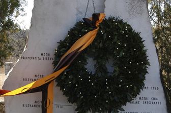 Le foibe di Bassovizza, il monumento (Agf)