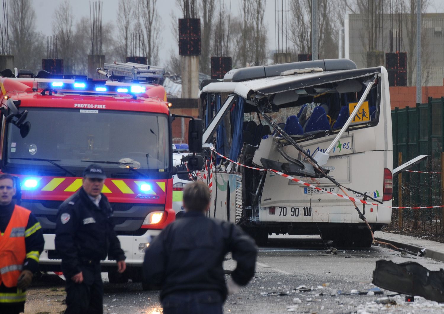 Francia scontro minibus camion (Afp)&nbsp;