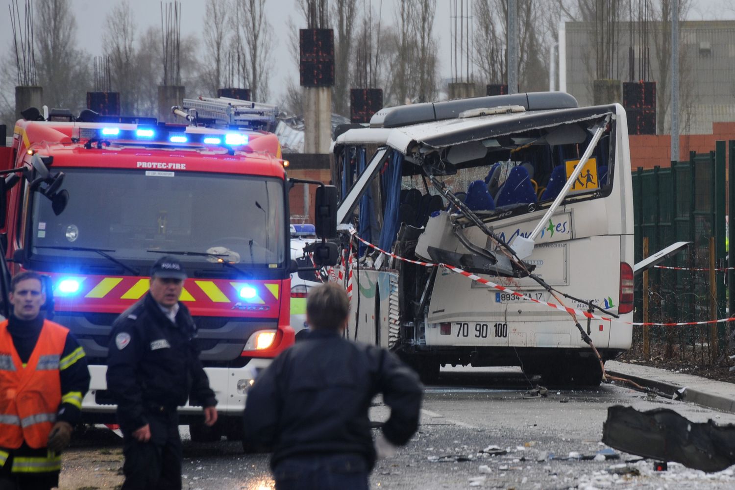 Francia scontro minibus camion (Afp)&nbsp;