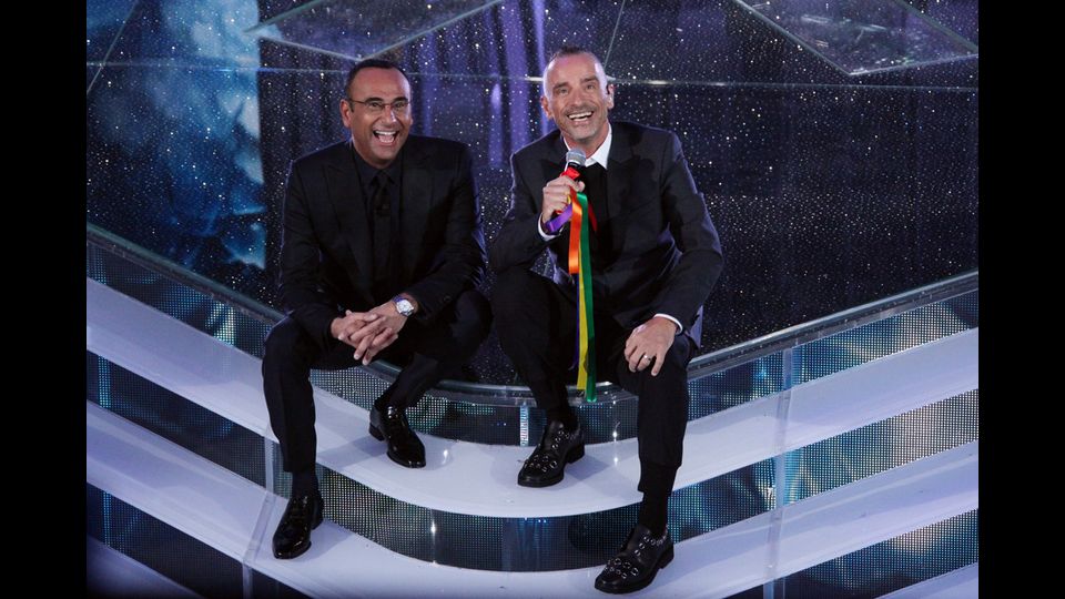Carlo Conti e Eros Ramazzotti (Ravagli)&nbsp;