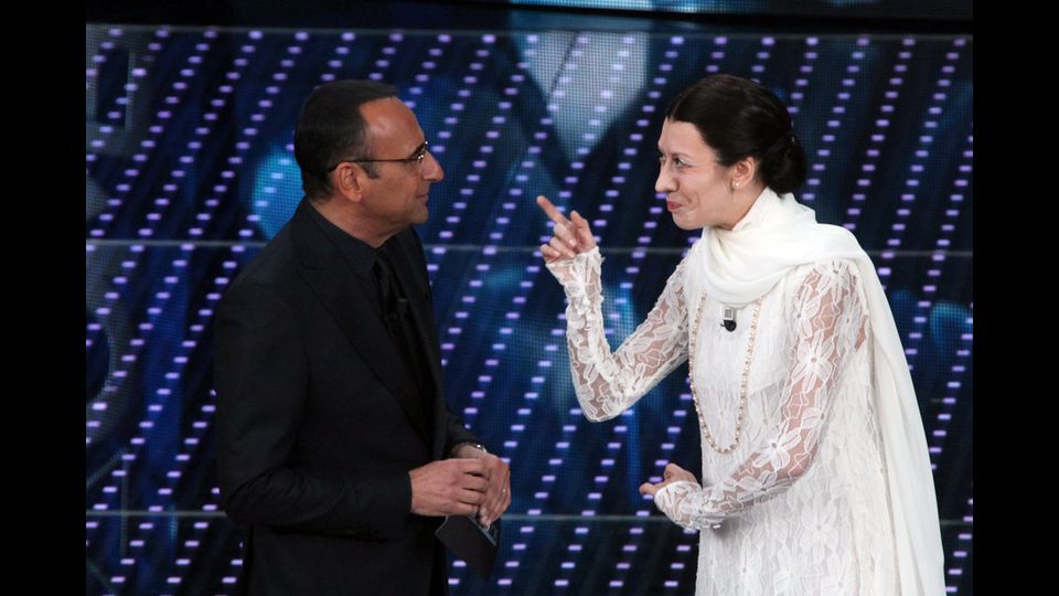 Carlo Conti e Virginia Raffaele (Ravagli)&nbsp;