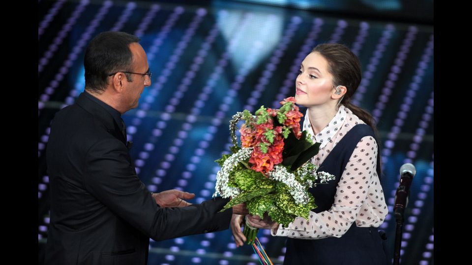 Carlo Conti e Francesca Michielin (Ravagli)&nbsp;