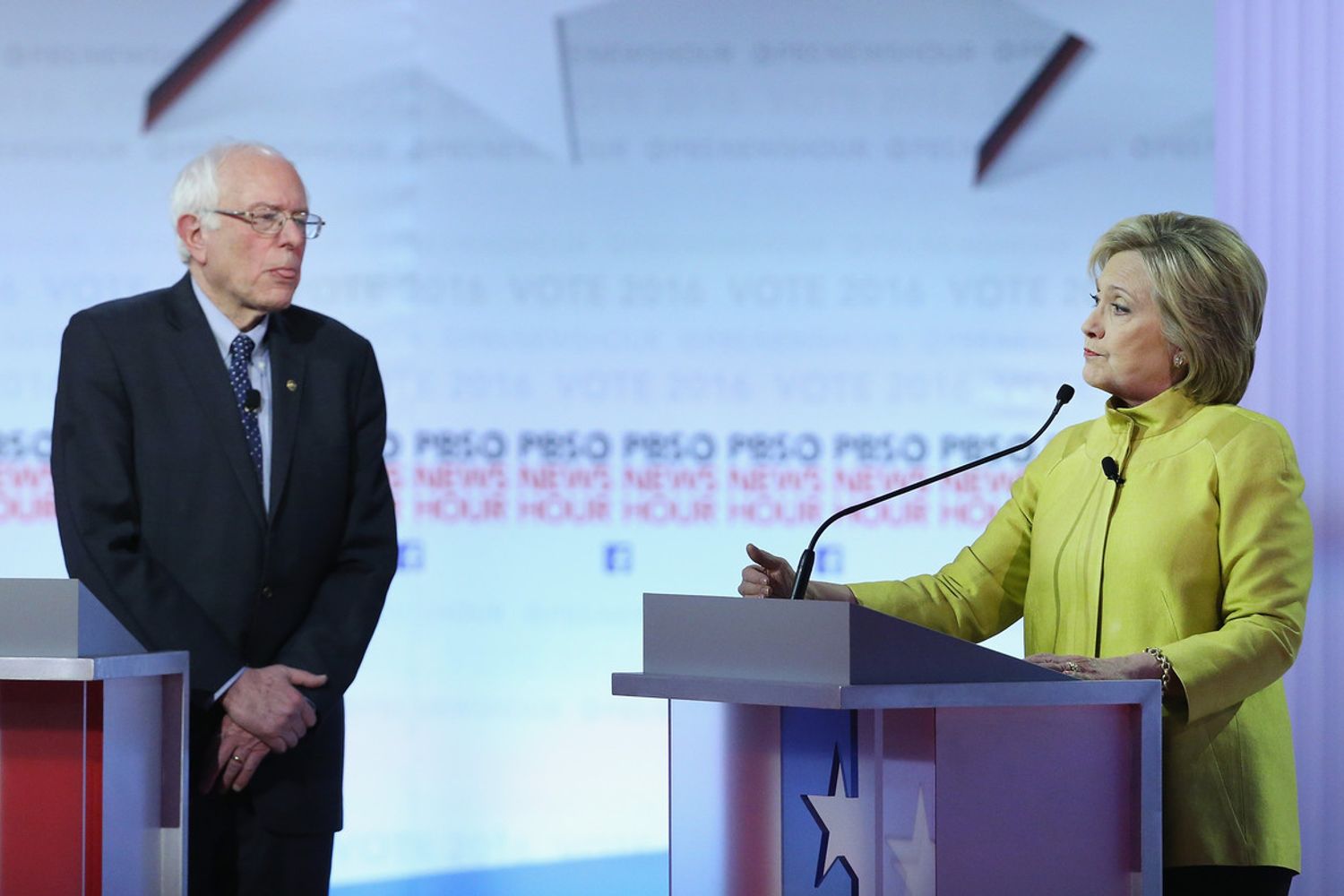 Clinton - Sanders (Afp)&nbsp;