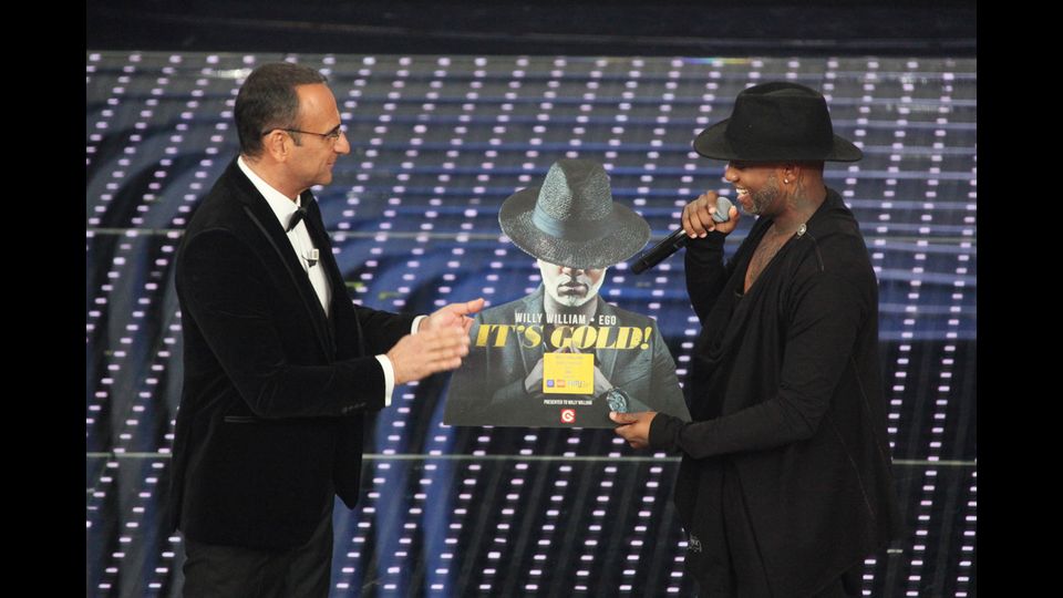 &nbsp;Willy William e Carlo Conti, 66&deg; Festival della Canzone Italiana, finale (Ravaglifoto)