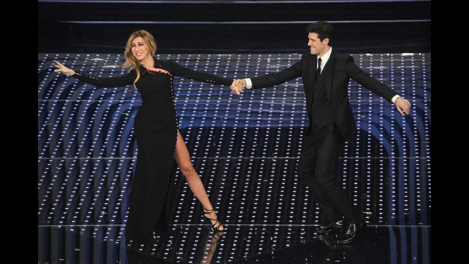 &nbsp;Virginia Raffaele e Roberto Bolle,&nbsp;66&deg; Festival della Canzone Italiana, finale (Ravaglifoto)