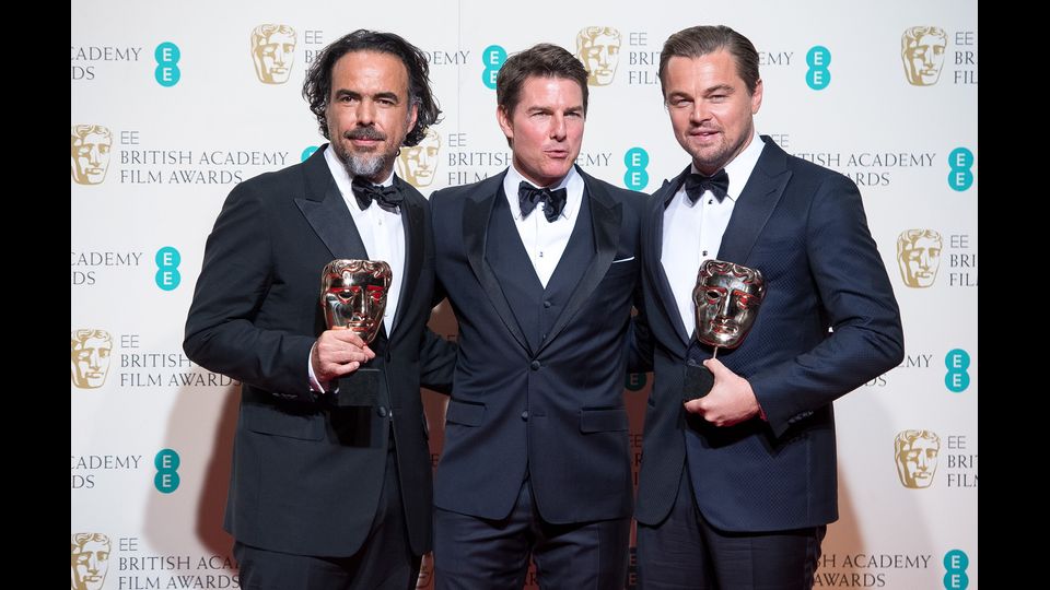 Alejandro Gonzalez Inarritu, Tom Cruise e  Leonardo DiCaprio (Afp)&nbsp;