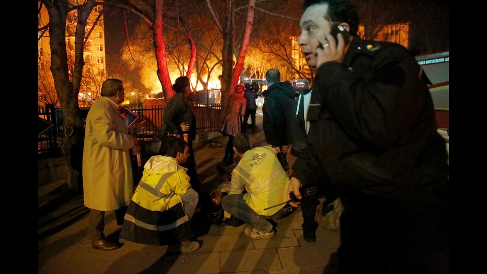 &nbsp; Autobomba ad Ankara, strage di militari&nbsp;(afp)