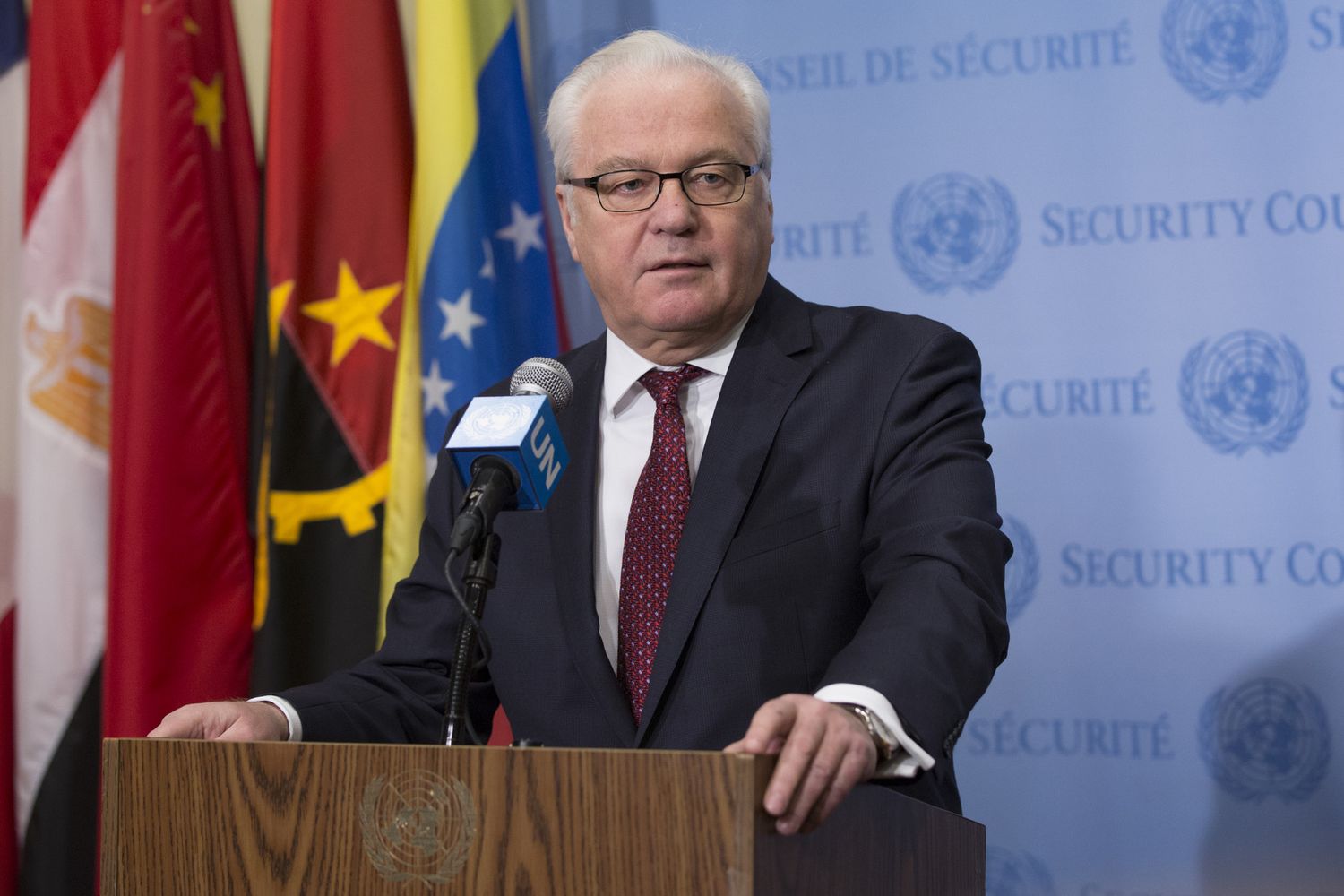 Il rappresentante permanente della Russia alle Nazioni Unite, Vitaly Churkin (Afp)&nbsp;