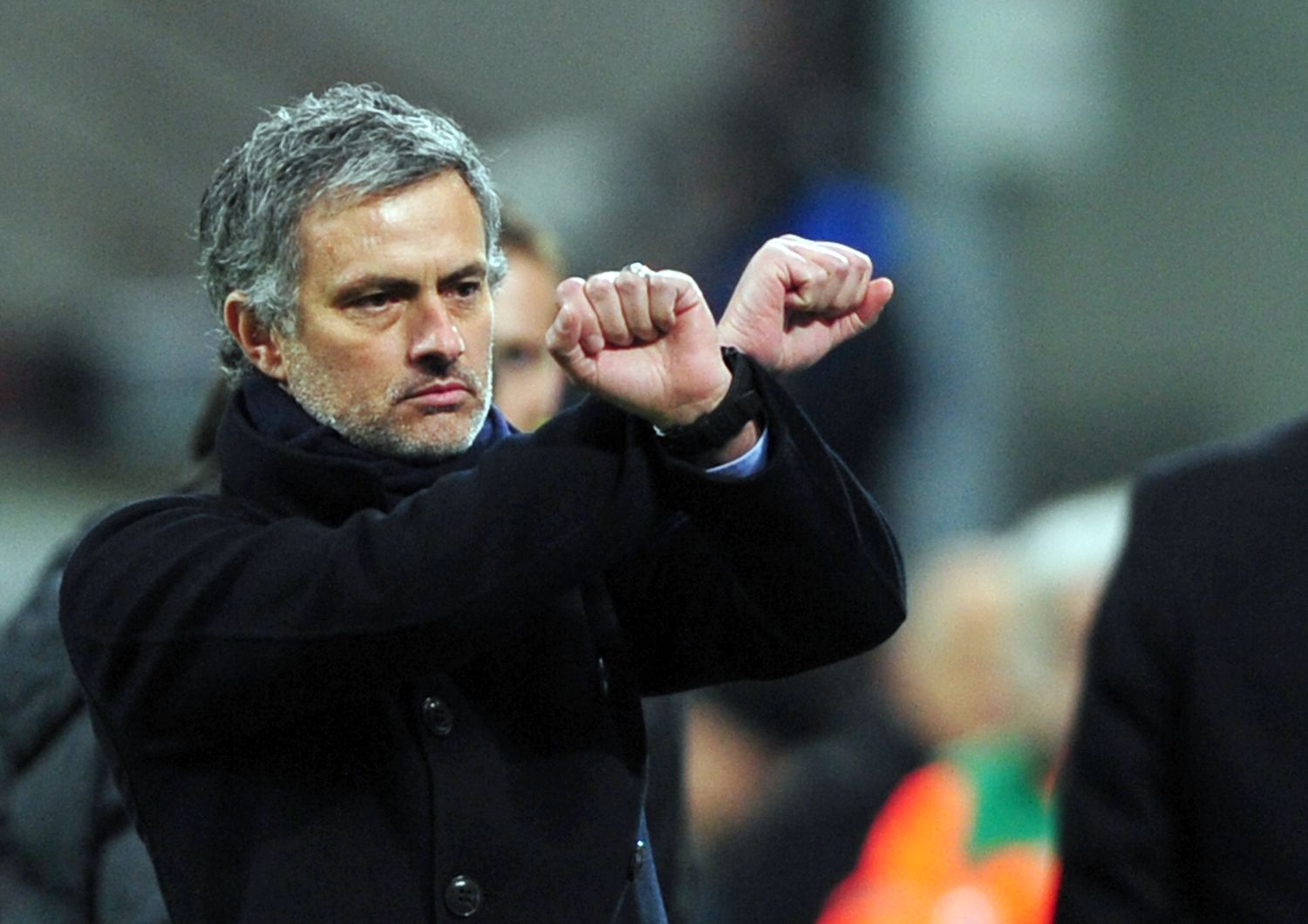 Jose Mourinho, gesto delle manette, Inter (afp)&nbsp;