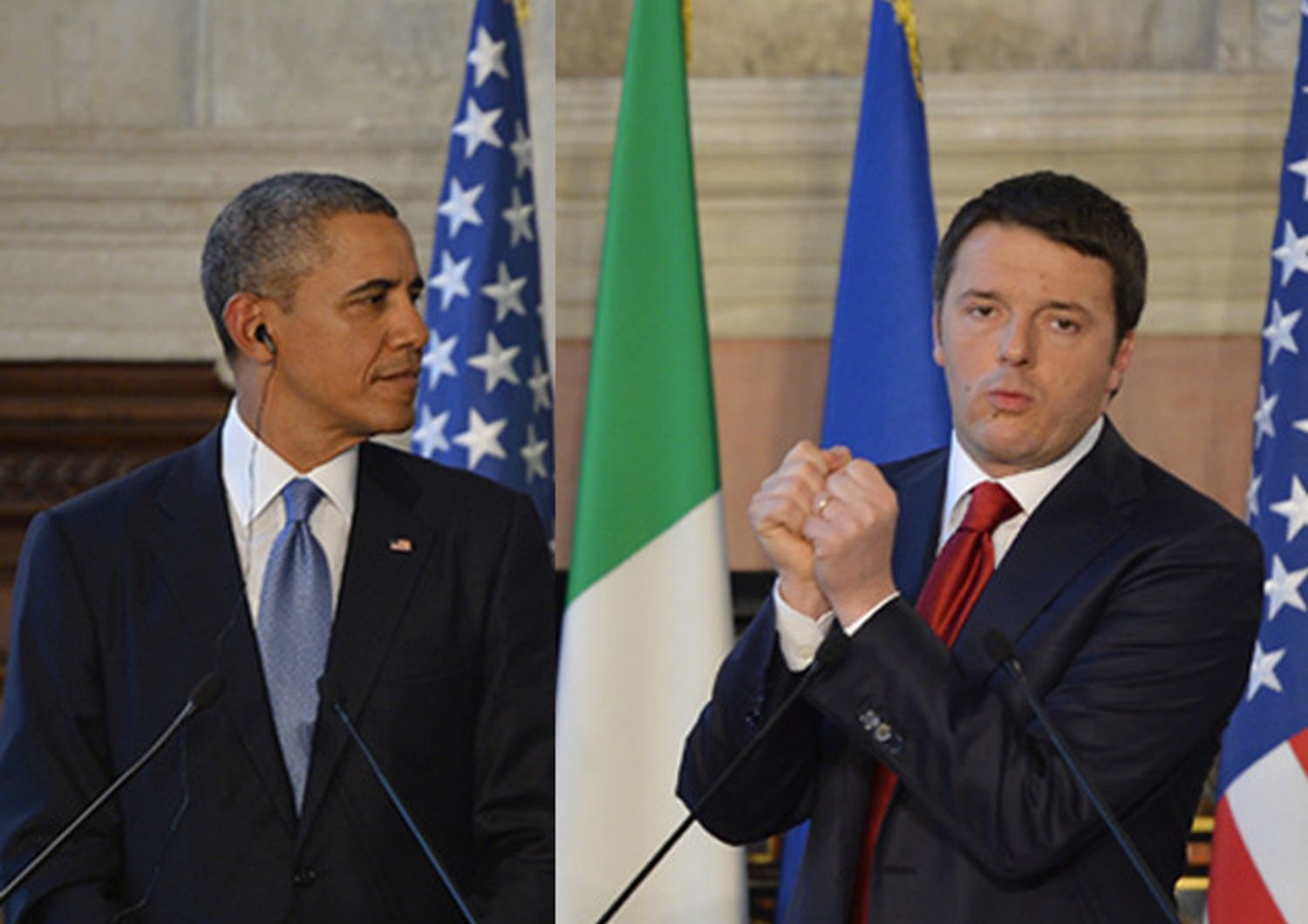 &nbsp;Obama Renzi