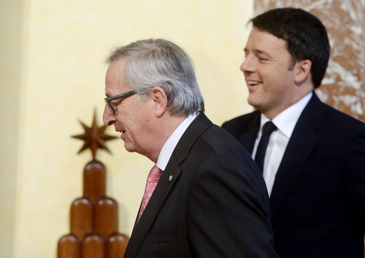 Renzi - Juncker (Afp)&nbsp;