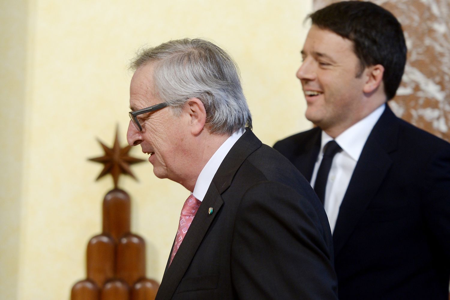 Renzi - Juncker (Afp)&nbsp;