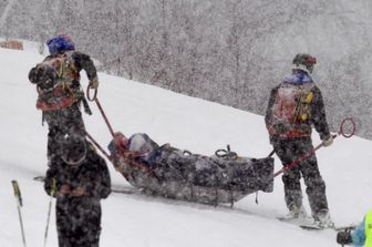 &nbsp;Lindsey Vonn incidente frattura ginocchio sinistro (afp)