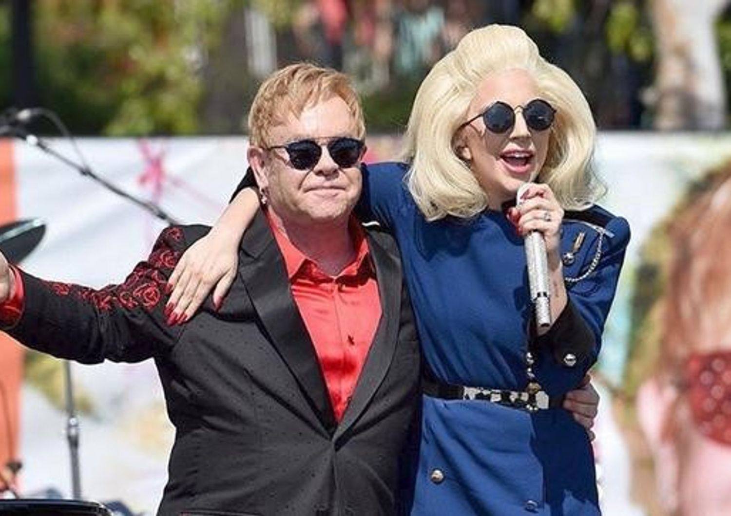 Elthon John e Lady Gaga concerto a sorpresa (Instagram Lady Gaga)