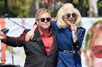 Elthon John e Lady Gaga concerto a sorpresa (Instagram Lady Gaga)