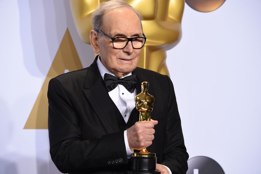 Ennio Morricone, premio Oscar 2016 per la miglior colonna sonora di 'The Hateful Eight'  (Afp)&nbsp;