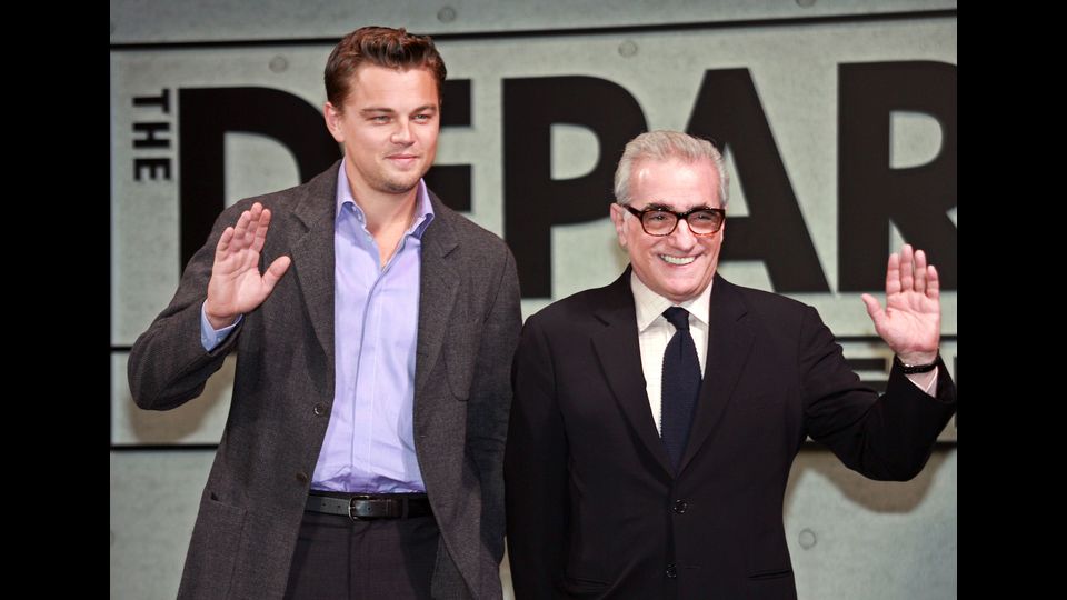 Leonardo DiCaprio e Martin Scorzese per The Departed, 2006 (Afp)&nbsp;