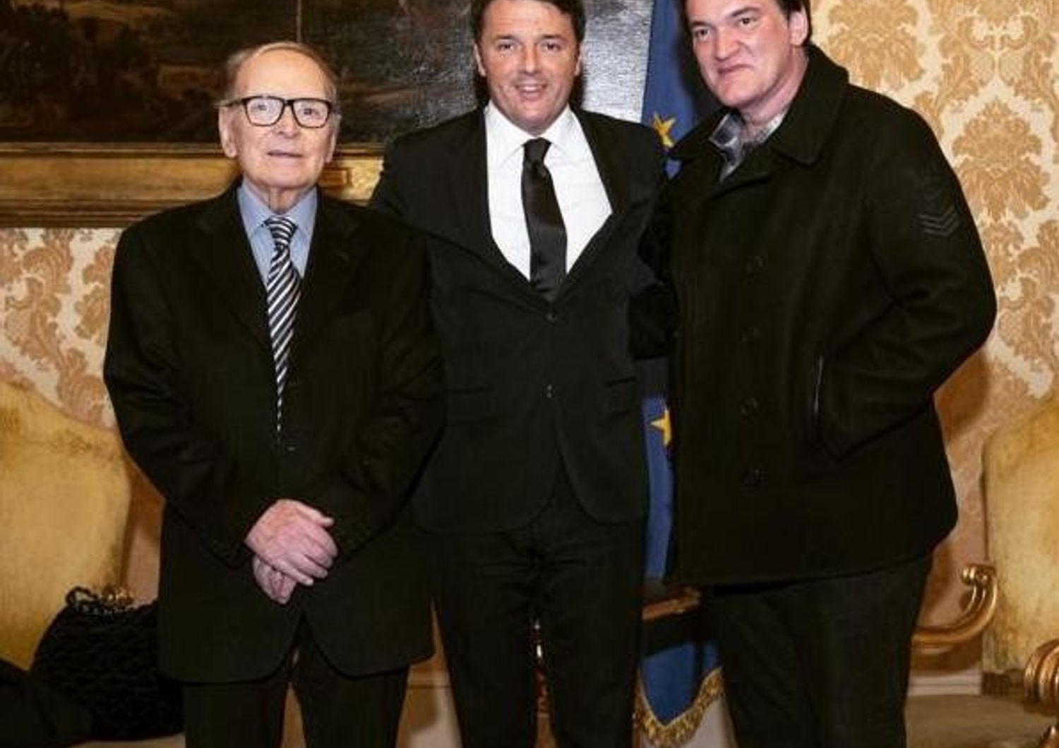 Morricone Renzi Tarantino (da Istagram)&nbsp;