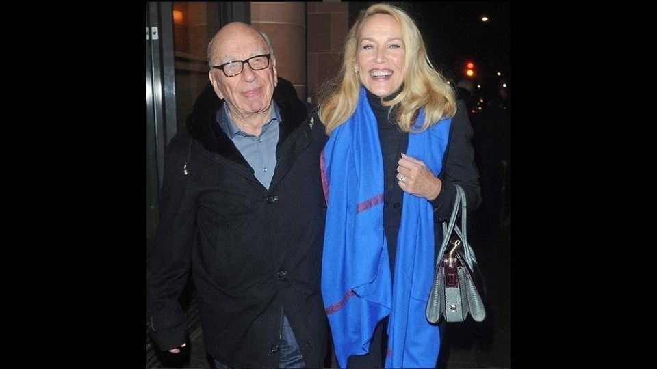 Rupert Murdoch e Jerry Hall&nbsp;(foto da Instagram)&nbsp;