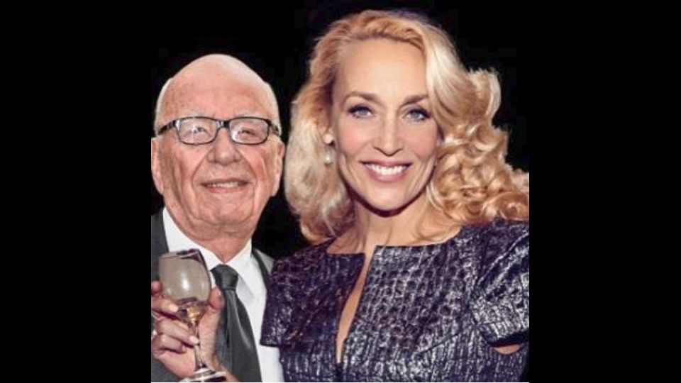 Rupert Murdoch e Jerry Hall (foto da Instagram)&nbsp;