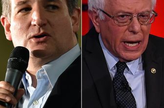 Ted Cruz e Bernie Sanders&nbsp;