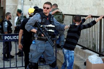 &nbsp;Gerusalemme polizia palestinese poliziotti damasco intifada - afp