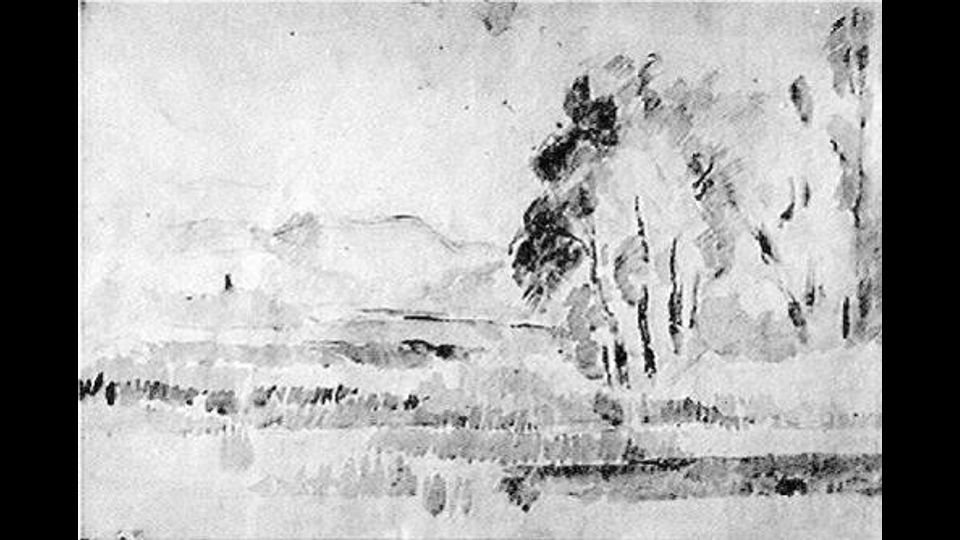 SENTIERO TRA LE ROCCE e PAESAGGIO SUL LAGO&nbsp;(recto e verso) -&nbsp;Paul CezanneGalleria nazionale d&rsquo;arte moderna &ndash; Roma - gennaio 1992Anno difficile il &rsquo;92 per la Gnam: in gennaio, in circostanze mai del tutto chiarite, viene trafugato un duplice, piccolo acquerello di Paul Cezanne, una veduta del lago di Annecy e un sentiero tra le rocce, dipinti nel 1896. Ci fu  persino chi ipotizzo&rsquo; fossero stati nascosti per mettere in difficolta&rsquo; la soprintendente dell&rsquo;epoca ma il &ldquo;giallo&rdquo; resta senza soluzione.&nbsp;