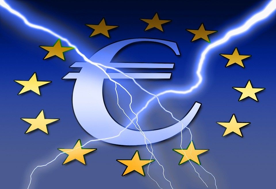 &nbsp;euro Unione europea Ue crisi crollo - pixabay