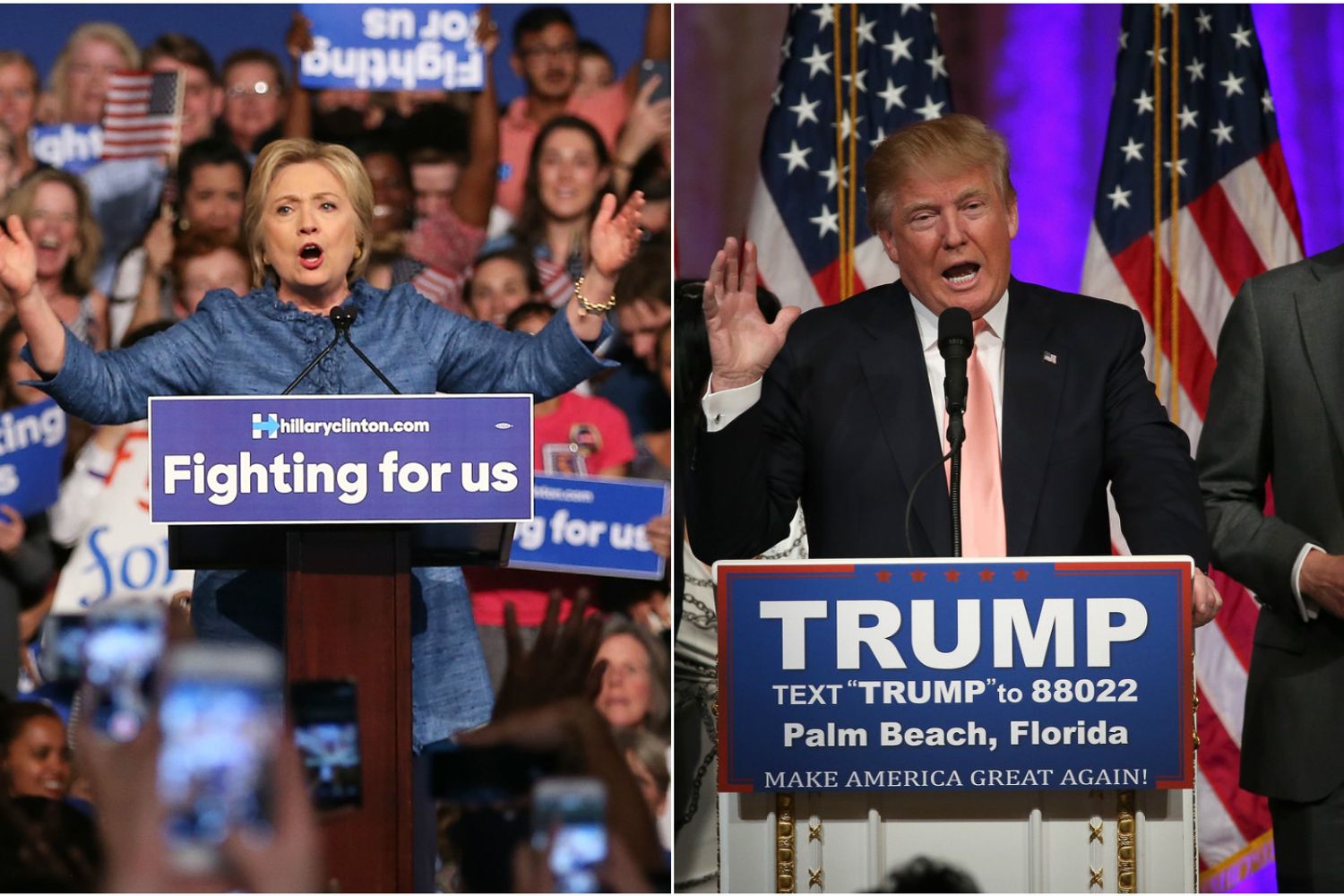 Clinton - Trump (Afp)&nbsp;