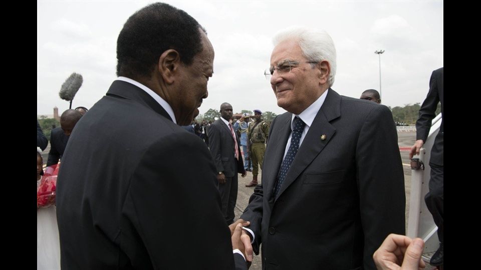 &nbsp;Il Presidente Sergio Mattarella e il Presidente del Camerun, Paul Biya