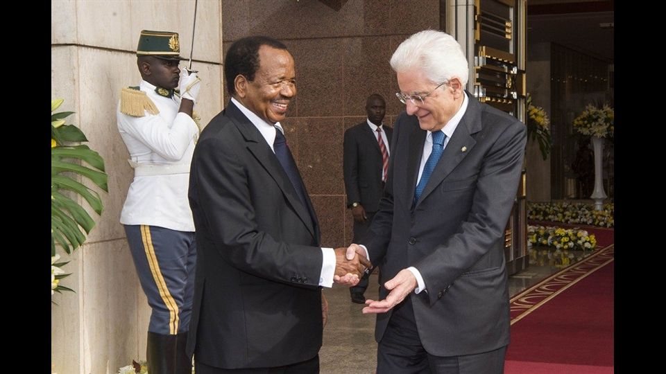 &nbsp; Il Presidente Sergio Mattarella e il Presidente del Camerun, Paul Biya