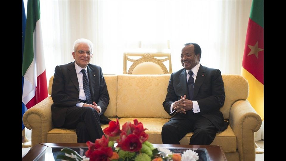 &nbsp; Il Presidente Sergio Mattarella e il Presidente del Camerun, Paul Biya