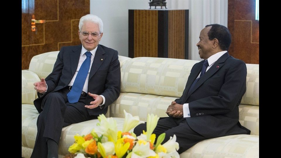 &nbsp; Il Presidente Sergio Mattarella e il Presidente del Camerun, Paul Biya