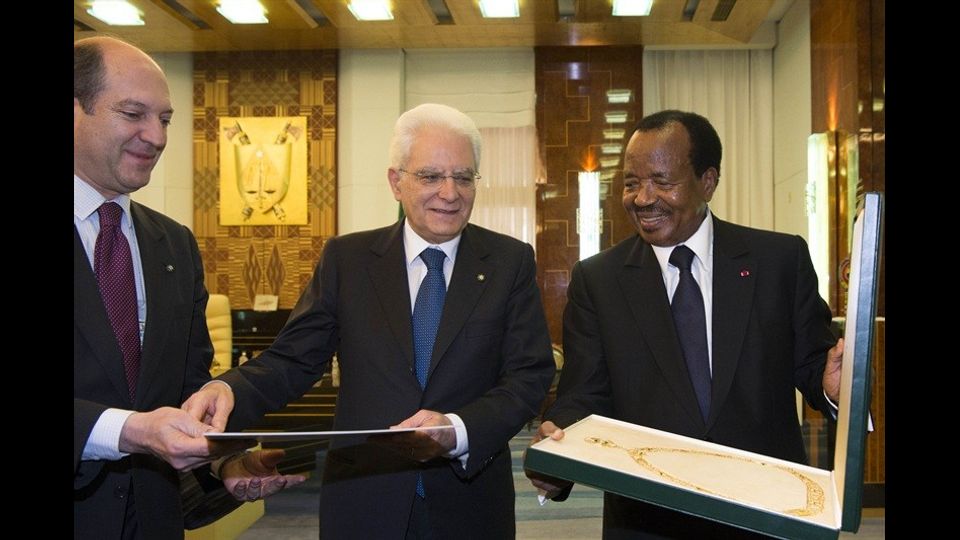 &nbsp; Il Presidente Sergio Mattarella e il Presidente del Camerun, Paul Biya