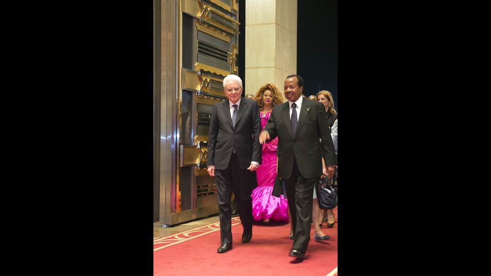 &nbsp; Il Presidente Sergio Mattarella e il Presidente del Camerun, Paul Biya