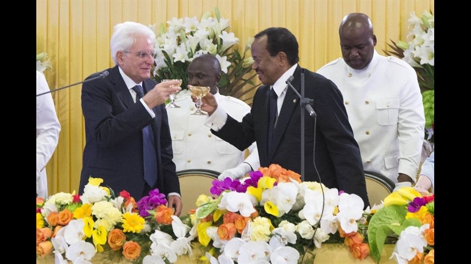 &nbsp; Il Presidente Sergio Mattarella e il Presidente del Camerun, Paul Biya