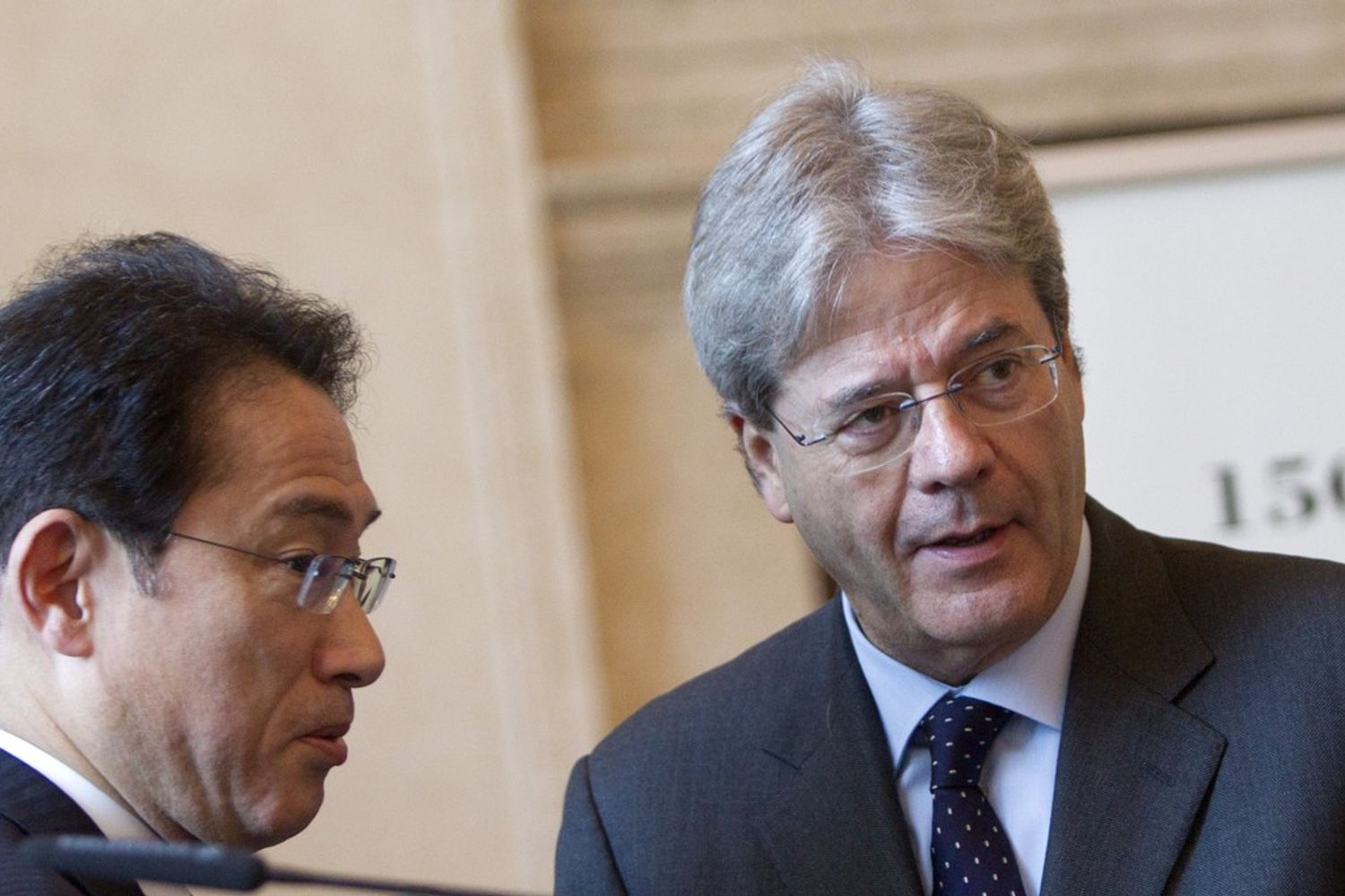 &nbsp;Fumio Kishida-Gentiloni