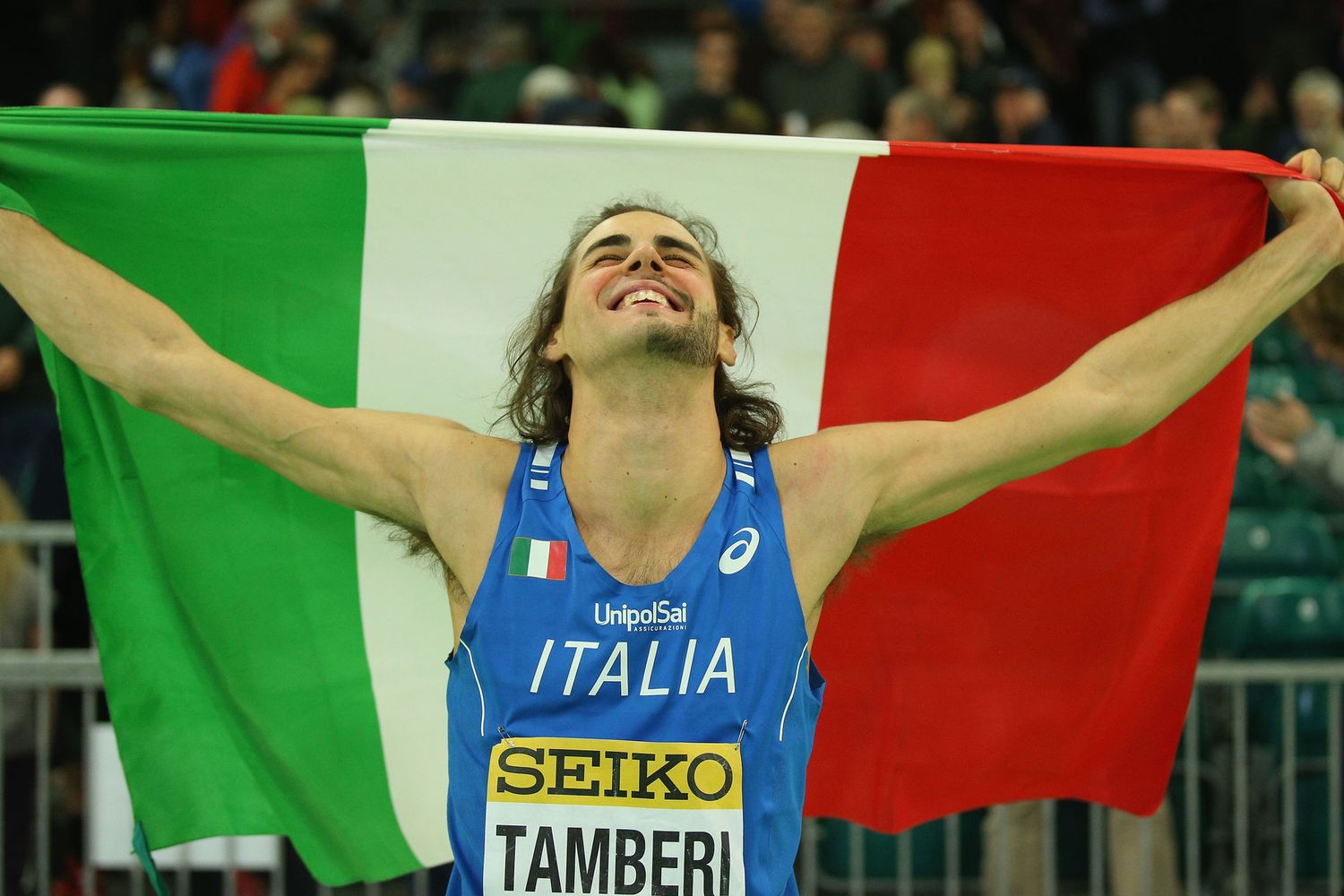 Gianmarco Tamberi campione europeo di salto in alto (Afp)&nbsp;