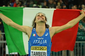 Gianmarco Tamberi oro nel salto in alto (Afp)&nbsp;