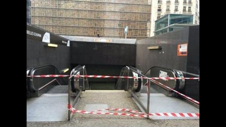 bruxelles chiuse stazioni metro per attentati (foto da Twitter)&nbsp;