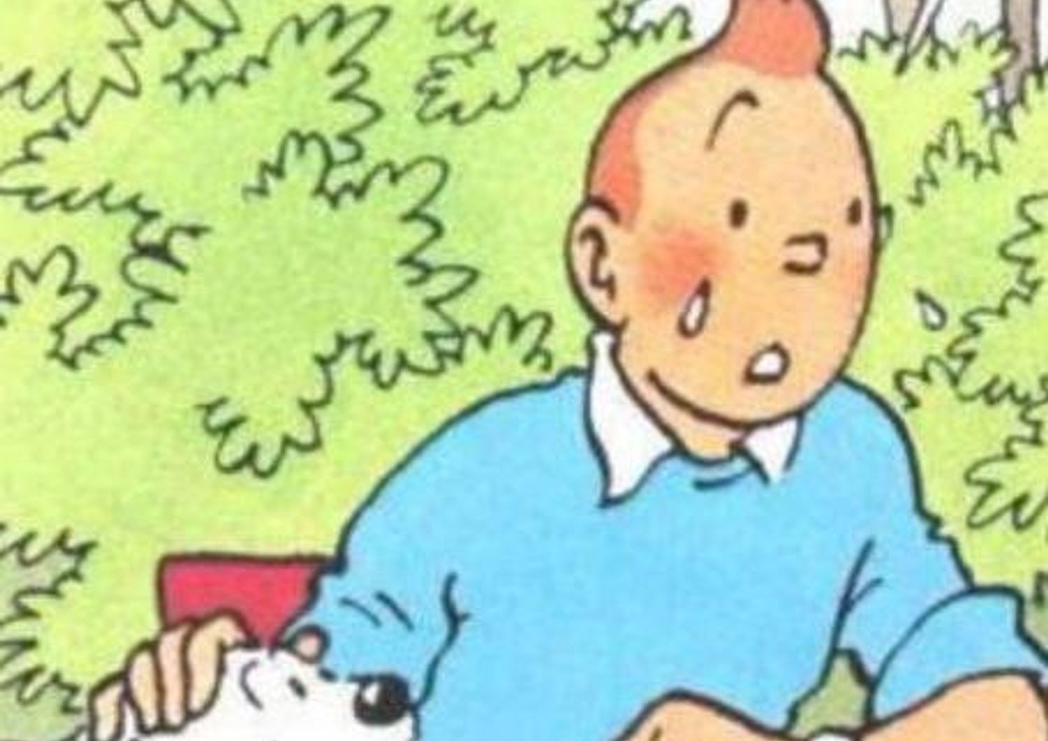 &nbsp;Bruxelles, la solidariet&agrave; corre su Twitter. E' virale la foto di Tintin in lacrime (foto da Twitter)